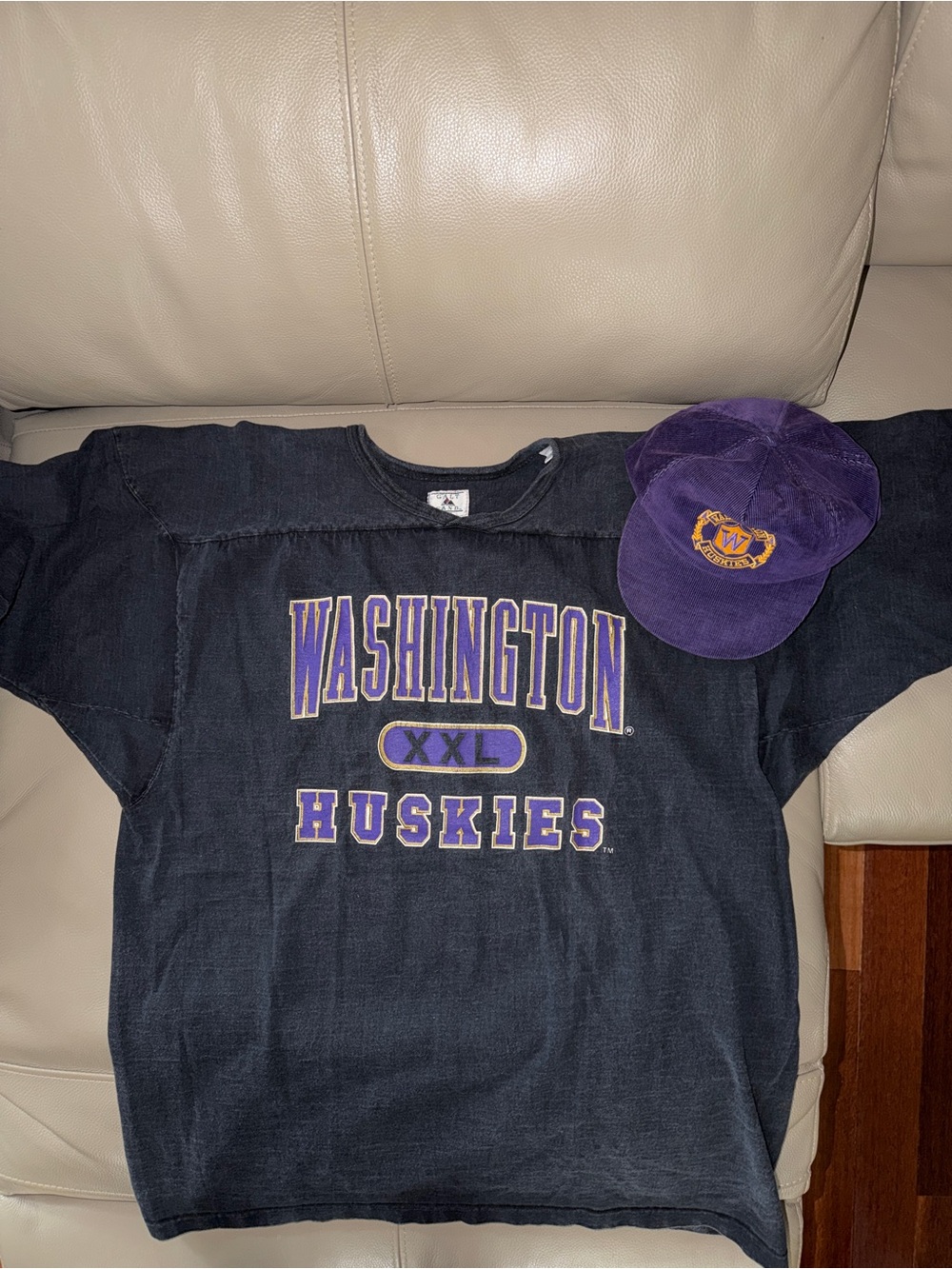 GALT SAND University ofWashington Huskies Black/Purple Football Top/Baseball Cap